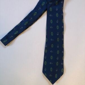 Harry Rosen Blue 100% Silk Paisley Necktie 👔